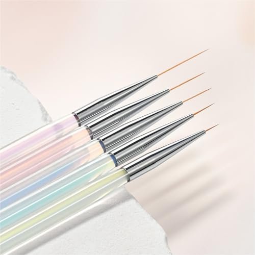 GAOY 5Pcs Nail Art Liner Brushes, Professional Painting Art Pen Set, Nail Design Tools for French Liner, Thin Details and
